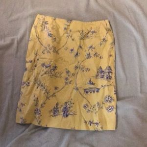 Skirt light green blue flowers